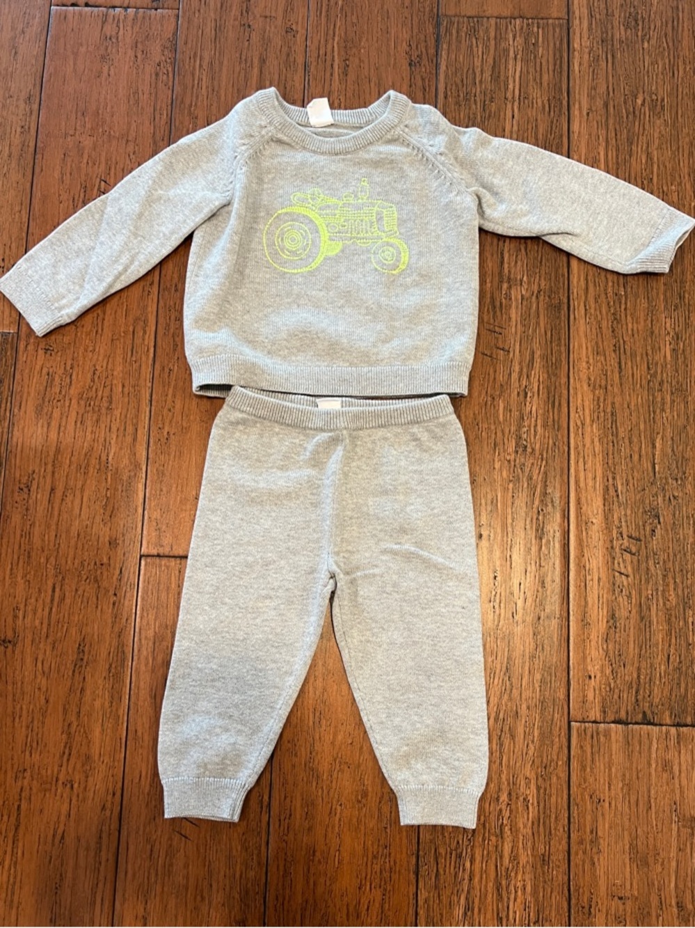 Baby Gap Tractor Sweater 2 Piece Set 12-18 months